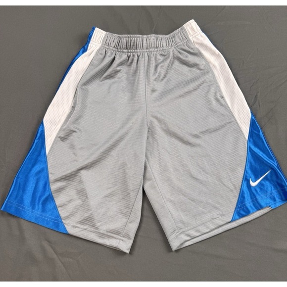 Nike Other - Nike Dri-Fit Shorts Boys Small Gray/White/Blue Performance Basketball Youth
